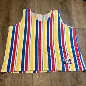 Vintage Status Club Tank Men's 2XL, VNTG Streetwear Tank/Retro Striped Tank